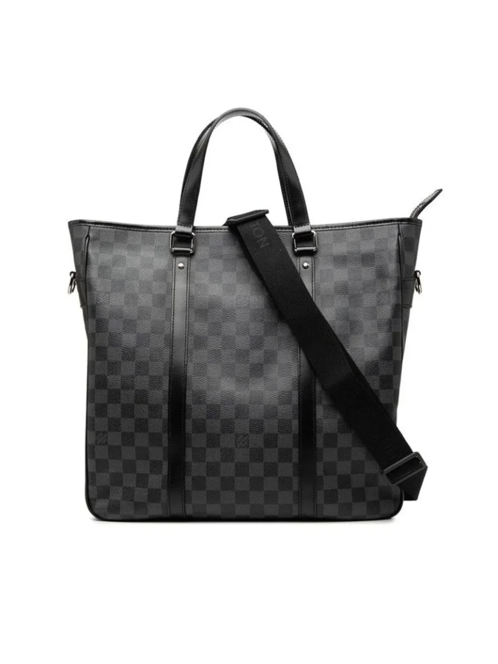 Louis Vuitton Damier Graphite Tadao Tote Shoulder Bag 2-Way Black Gray Leather